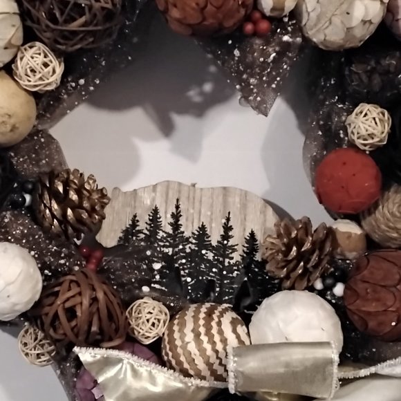 Woodland Dream, 14" Wreath. Made from mixed martials - Picture 2 of 2